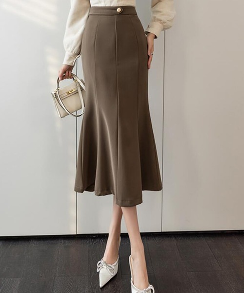 LAFFMO（ラフモ）の「ハイウエストマーメイドスカート（スカート・レディース・ブラック/ブラウン・M/L）」の8枚目の写真