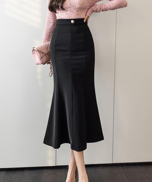 LAFFMO（ラフモ）の「ハイウエストマーメイドスカート（スカート・レディース・ブラック/ブラウン・M/L）」の14枚目の写真