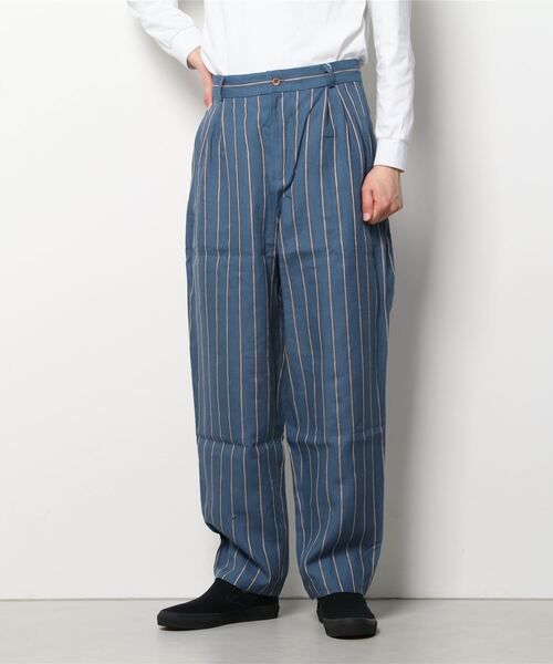 FRANK LEDER(フランクリーダー)の「FRANK LEDER STRPIED LINEN (513027)(その他パンツ・メンズ・ブルー・MEDIUM)」の2枚目の写真