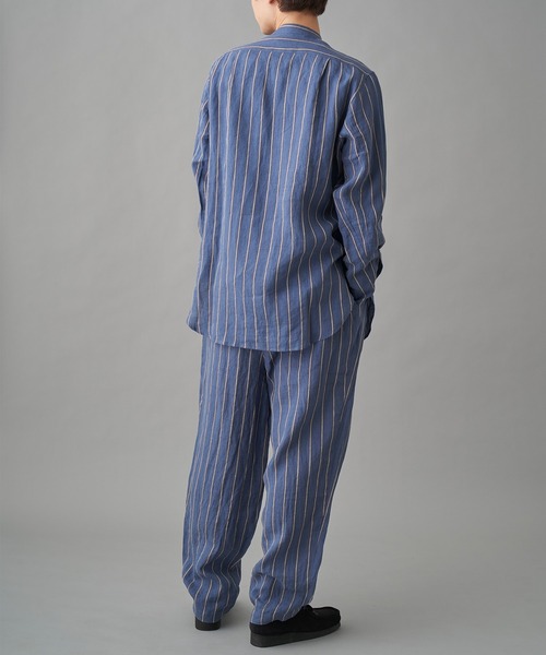 FRANK LEDER(フランクリーダー)の「FRANK LEDER STRPIED LINEN (513027)(その他パンツ・メンズ・ブルー・MEDIUM)」の5枚目の写真