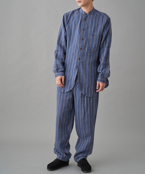 FRANK LEDER(フランクリーダー)の「FRANK LEDER STRPIED LINEN (513027)(その他パンツ・メンズ・ブルー・MEDIUM)」の6枚目の写真