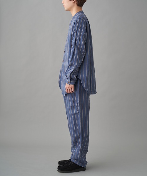 FRANK LEDER(フランクリーダー)の「FRANK LEDER STRPIED LINEN (513027)(その他パンツ・メンズ・ブルー・MEDIUM)」の4枚目の写真
