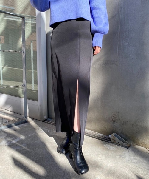 one after another NICE CLAUP（ワンアフターアナザーナイスクラップ）の「Sサイズあり シンプルスリットタイトスカート（スカート・レディース・ブラック/ブラウン/グリーン系その他/ピンク・SMALL/MEDIUM）」の11枚目の写真