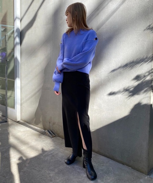 one after another NICE CLAUP（ワンアフターアナザーナイスクラップ）の「Sサイズあり シンプルスリットタイトスカート（スカート・レディース・ブラック/ブラウン/グリーン系その他/ピンク・SMALL/MEDIUM）」の15枚目の写真