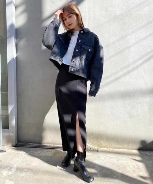 one after another NICE CLAUP（ワンアフターアナザーナイスクラップ）の「Sサイズあり シンプルスリットタイトスカート（スカート・レディース・ブラック/ブラウン/グリーン系その他/ピンク・SMALL/MEDIUM）」の9枚目の写真