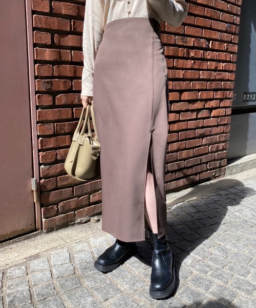 one after another NICE CLAUP（ワンアフターアナザーナイスクラップ）の「Sサイズあり シンプルスリットタイトスカート（スカート・レディース・ブラック/ブラウン/グリーン系その他/ピンク・SMALL/MEDIUM）」の21枚目の写真