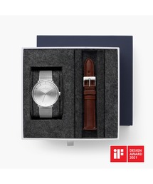 nordgreen（ノードグリーン）の「《nordgreen/ノードグリーン》新作 Philosopher 40mm 限定SETBOX シルバーメッシュ&ブラウンレザー付き（アナログ腕時計・メンズ）」