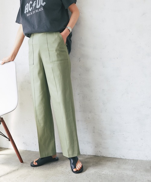 RIVE DROITE（リヴドロワ）の「ストレートベイカーパンツ（その他パンツ・レディース・カーキ/モカ/オフホワイト/ブラック・38/36）」の4枚目の写真