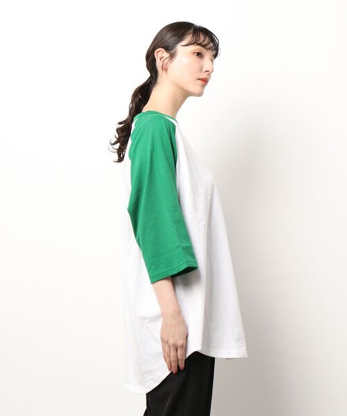 RODEO CROWNS WIDE BOWL(ロデオクラウンズワイドボウル)の「SHARE LOOSE RAGLAN 7Tシャツ(Tシャツ/カットソー・レディース・ベージュ系その他/グリーン系その他/ブルー系その他3・FREE)」の5枚目の写真