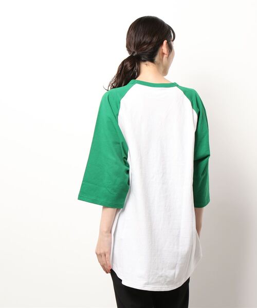 RODEO CROWNS WIDE BOWL(ロデオクラウンズワイドボウル)の「SHARE LOOSE RAGLAN 7Tシャツ(Tシャツ/カットソー・レディース・ベージュ系その他/グリーン系その他/ブルー系その他3・FREE)」の4枚目の写真