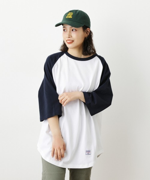 RODEO CROWNS WIDE BOWL(ロデオクラウンズワイドボウル)の「SHARE LOOSE RAGLAN 7Tシャツ(Tシャツ/カットソー・レディース・ベージュ系その他/グリーン系その他/ブルー系その他3・FREE)」の3枚目の写真