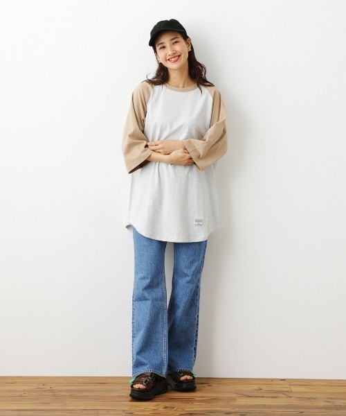 RODEO CROWNS WIDE BOWL(ロデオクラウンズワイドボウル)の「SHARE LOOSE RAGLAN 7Tシャツ(Tシャツ/カットソー・レディース・ベージュ系その他/グリーン系その他/ブルー系その他3・FREE)」の22枚目の写真