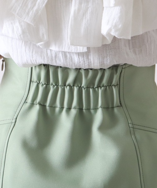 Cheek(チーク)の「【日本製】【サイズ展開あり】ハイウエストスリットミニスカート(スカート・レディース・ブラック/ミント/ベージュ・SMALL/MEDIUM)」の18枚目の写真