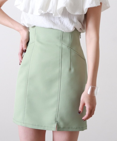 Cheek(チーク)の「【日本製】【サイズ展開あり】ハイウエストスリットミニスカート(スカート・レディース・ブラック/ミント/ベージュ・SMALL/MEDIUM)」の14枚目の写真