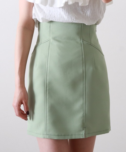 Cheek(チーク)の「【日本製】【サイズ展開あり】ハイウエストスリットミニスカート(スカート・レディース・ブラック/ミント/ベージュ・SMALL/MEDIUM)」の15枚目の写真