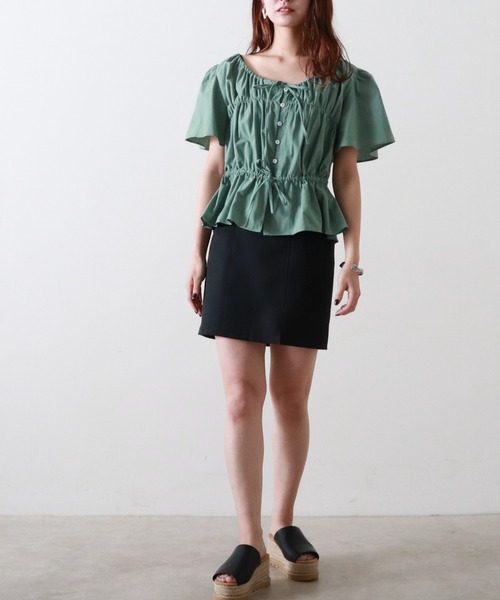 Cheek(チーク)の「【日本製】【サイズ展開あり】ハイウエストスリットミニスカート(スカート・レディース・ブラック/ミント/ベージュ・SMALL/MEDIUM)」の22枚目の写真