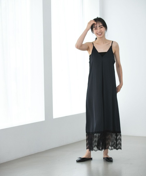 A part by(アパートバイ)の「【e/rm】レースキリカエキャミサロペット 276205(サロペット/オーバーオール・レディース・ネイビー・FREE)」の20枚目の写真
