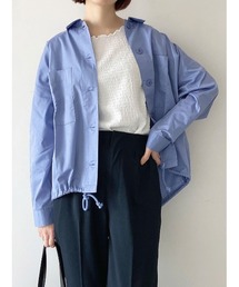 Samansa Mos2 blue | シャツブルゾン(ブルゾン)