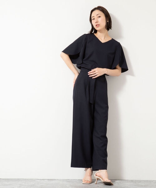 NOLLEY’S Sophi（ノーリーズソフィ）の「麻調チューリップスリーブブラウス（シャツ/ブラウス・レディース・チャコールグレー/ベージュ/パープル/ネイビー/ライトグリーン/カーキ/ピンク・36/38）」の13枚目の写真