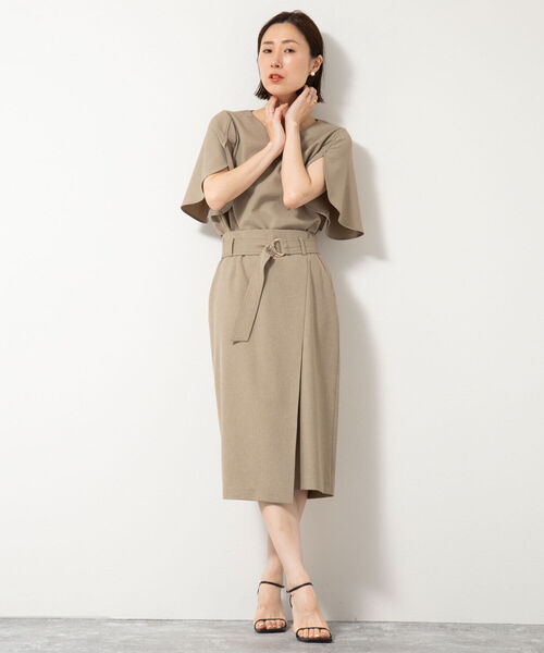 NOLLEY’S Sophi（ノーリーズソフィ）の「麻調チューリップスリーブブラウス（シャツ/ブラウス・レディース・チャコールグレー/ベージュ/パープル/ネイビー/ライトグリーン/カーキ/ピンク・36/38）」の19枚目の写真