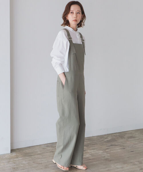 B:MING by BEAMS(ビーミングバイビームス)の「B:MING by BEAMS / 麻混 オールインワン 22SS(つなぎ/オールインワン・レディース・アイボリー/オリーブ・SMALL/MEDIUM)」の12枚目の写真