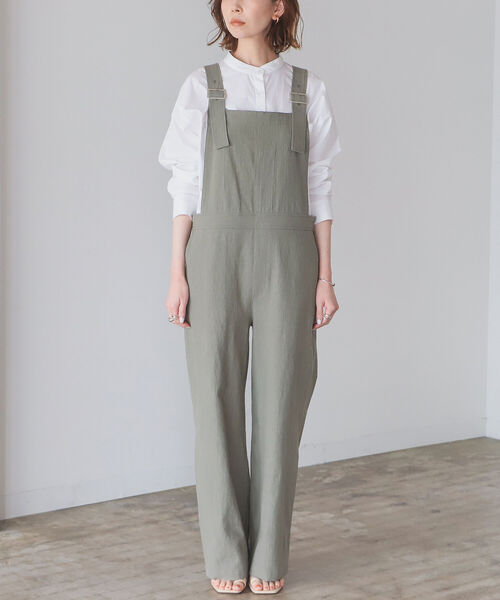 B:MING by BEAMS(ビーミングバイビームス)の「B:MING by BEAMS / 麻混 オールインワン 22SS(つなぎ/オールインワン・レディース・アイボリー/オリーブ・SMALL/MEDIUM)」の9枚目の写真