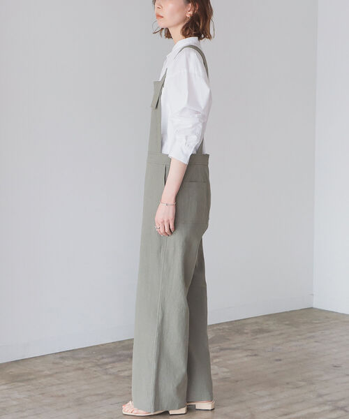 B:MING by BEAMS(ビーミングバイビームス)の「B:MING by BEAMS / 麻混 オールインワン 22SS(つなぎ/オールインワン・レディース・アイボリー/オリーブ・SMALL/MEDIUM)」の15枚目の写真