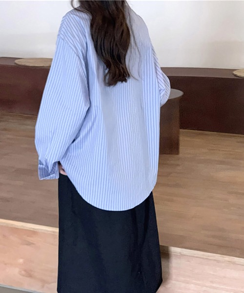 Dita(ディータ)の「ルーズストライプシャツ(シャツ/ブラウス・レディース・アイボリー/ブルー・FREE)」の13枚目の写真