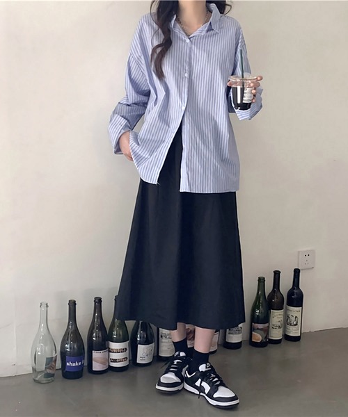 Dita(ディータ)の「ルーズストライプシャツ(シャツ/ブラウス・レディース・アイボリー/ブルー・FREE)」の14枚目の写真
