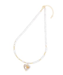 GLOBAL WORK | ガラスハートネックレス/275978(ネックレス)