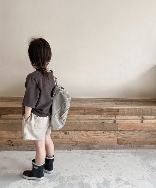 aimoha(アイモハ)の「aimoha-KIDS- 子供服 英字プリント入りハーフパンツ(その他パンツ・キッズ・ベージュ/ネイビー・90/100/110/120/80/130)」の11枚目の写真