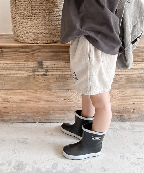 aimoha(アイモハ)の「aimoha-KIDS- 子供服 英字プリント入りハーフパンツ(その他パンツ・キッズ・ベージュ/ネイビー・90/100/110/120/80/130)」の15枚目の写真