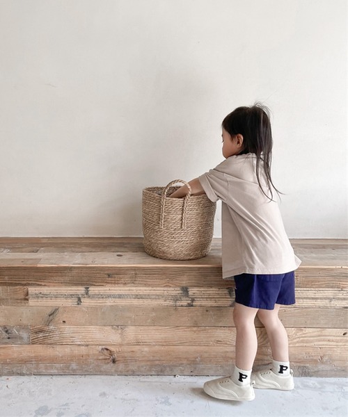 aimoha(アイモハ)の「aimoha-KIDS- 子供服 英字プリント入りハーフパンツ(その他パンツ・キッズ・ベージュ/ネイビー・90/100/110/120/80/130)」の16枚目の写真