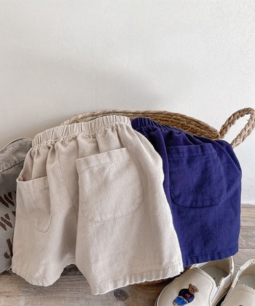 aimoha(アイモハ)の「aimoha-KIDS- 子供服 英字プリント入りハーフパンツ(その他パンツ・キッズ・ベージュ/ネイビー・90/100/110/120/80/130)」の14枚目の写真