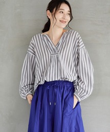 LEPSIM | キュプラコンストライプブラウス　262584(シャツ/ブラウス)