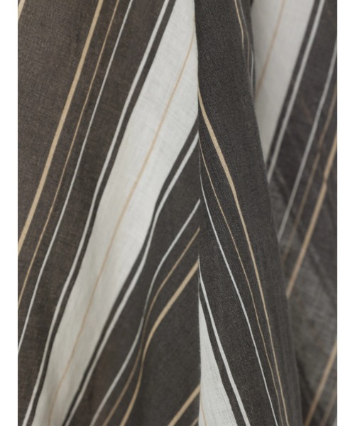 earth music&ecology（アースミュージックアンドエコロジー）の「マルチストライプフレアスカート（スカート・レディース・チャコールグレー/サックスブルー/アイボリー・FREE）」の7枚目の写真