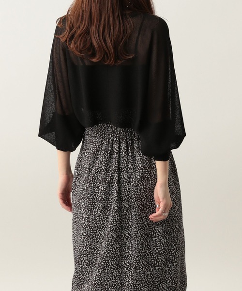 Heather（ヘザー）の「シアーボレロカーディガン　283321（カーディガン/ボレロ・レディース・ブラック/オフホワイト/モカ・FREE）」の8枚目の写真