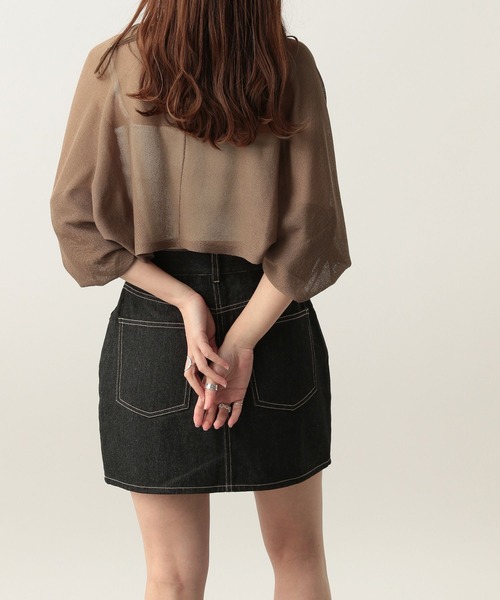 Heather（ヘザー）の「シアーボレロカーディガン（7分袖