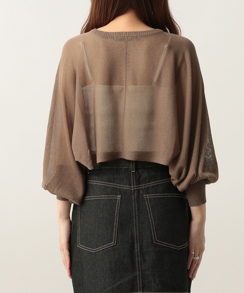 Heather（ヘザー）の「シアーボレロカーディガン　283321（カーディガン/ボレロ・レディース・ブラック/オフホワイト/モカ・FREE）」の15枚目の写真