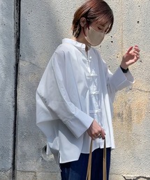 ECRIRE | 【yun_wearコラボ】バンドカラーチャイナ釦シャツ(シャツ/ブラウス)