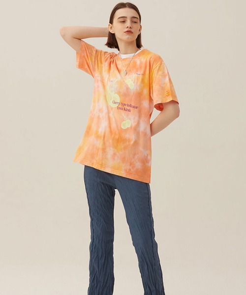 [ KIRSH ]韓国大人気★BIG CHERRY DYEING SHORT SLEEVE T-SHIRT KIRSH ]韓国大人気☆BIG CHERRY DYEING SHORT SLEEVE T-SHIRT