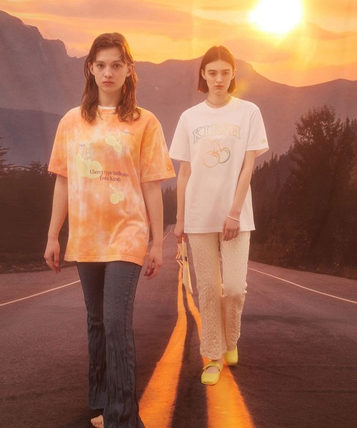 KIRSH(キルシー)の「KIRSH BIG CHERRY DYEING SHORT SLEEVE T-SHIRT LS キルシー ビッグチェリー タイダイTシャツ(Tシャツ/カットソー・レディース・ブルー/オレンジ・ONE SIZE)」の21枚目の写真