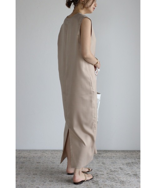 Bonjour Sagan（ボンジュールサガン）の「Vネックジャンパースカート（ジャンパースカート・レディース・クリーム/ベージュ・FREE）」の16枚目の写真