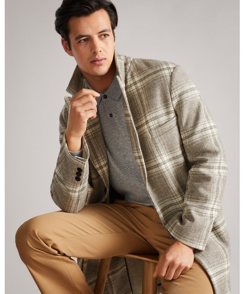 Ted Baker(テッドベーカー)の「OGLE リラックスフィット チェックコート(チェスターコート・メンズ・ベージュ系その他6・1/3/4/2/5)」の8枚目の写真