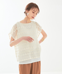 abahouse mavie | タンク付レースプルオーバー(Tシャツ/カットソー)