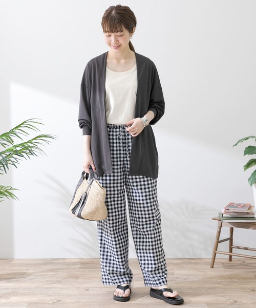 URBAN RESEARCH Sonny Label（アーバンリサーチサニーレーベル）の「接触冷感カノコカーディガン（Tシャツ/カットソー・レディース・チャコールグレー/カーキ/グリーン・FREE）」の11枚目の写真