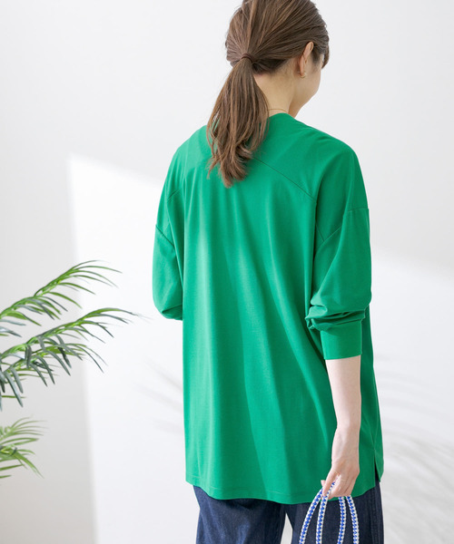 URBAN RESEARCH Sonny Label（アーバンリサーチサニーレーベル）の「接触冷感カノコカーディガン（Tシャツ/カットソー・レディース・チャコールグレー/カーキ/グリーン・FREE）」の14枚目の写真