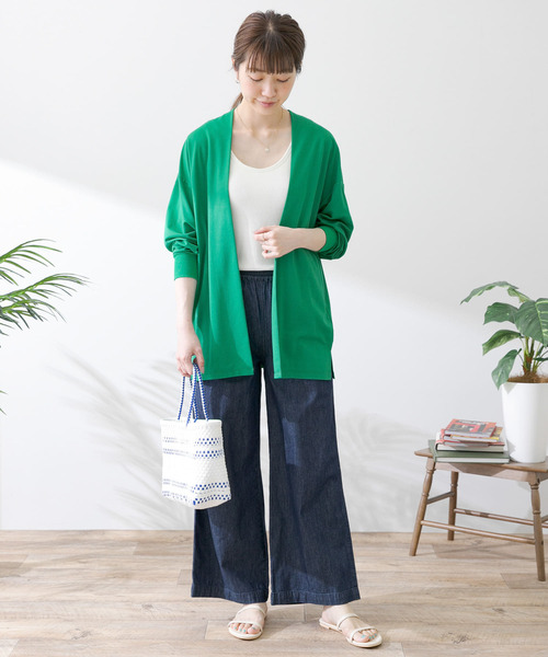 URBAN RESEARCH Sonny Label（アーバンリサーチサニーレーベル）の「接触冷感カノコカーディガン（Tシャツ/カットソー・レディース・チャコールグレー/カーキ/グリーン・FREE）」の15枚目の写真