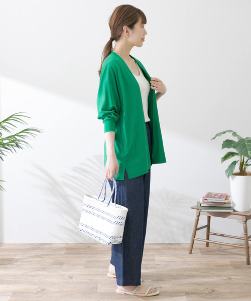 URBAN RESEARCH Sonny Label（アーバンリサーチサニーレーベル）の「接触冷感カノコカーディガン（Tシャツ/カットソー・レディース・チャコールグレー/カーキ/グリーン・FREE）」の16枚目の写真