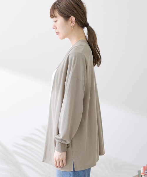 URBAN RESEARCH Sonny Label（アーバンリサーチサニーレーベル）の「接触冷感カノコカーディガン（Tシャツ/カットソー・レディース・チャコールグレー/カーキ/グリーン・FREE）」の19枚目の写真